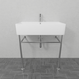 24" Vindenberg Vitreous China Console Sink with Steel Stand