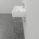 24" Vindenberg Vitreous China Console Sink with Steel Stand