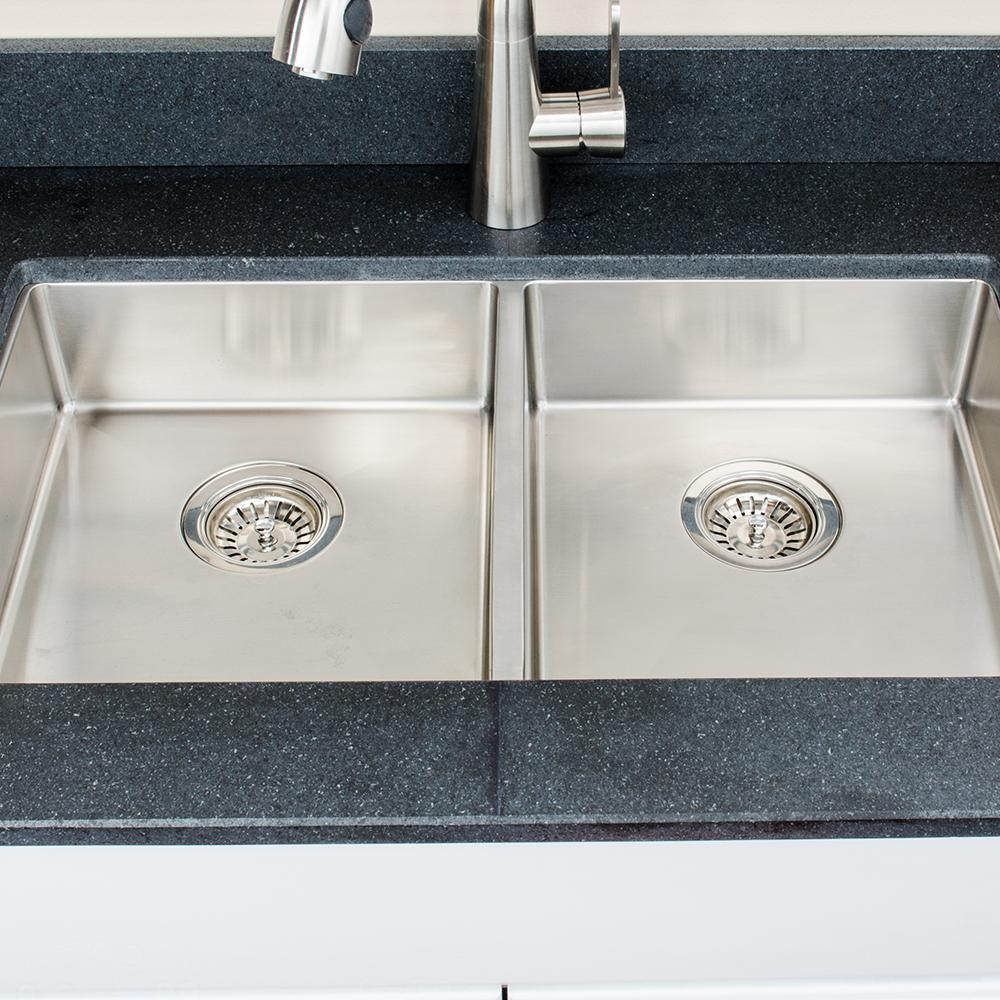 29" Bangor Handcrafted Stainless Steel Double-Bowl Undermount Sink