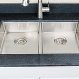 29" Bangor Handcrafted Stainless Steel Double-Bowl Undermount Sink