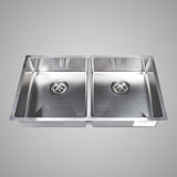 29" Bangor Handcrafted Stainless Steel Double-Bowl Undermount Sink