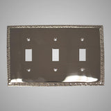 3 Gang Toggle Wall Switch Plate - Egg & Dart Design