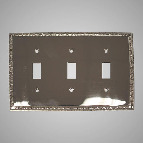 3 Gang Toggle Wall Switch Plate - Egg & Dart Design