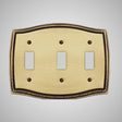 3 Gang Toggle Wall Switch Plate - Georgian Design