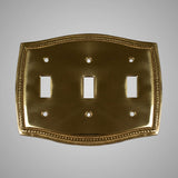 3 Gang Toggle Wall Switch Plate - Georgian Design