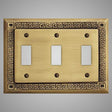 3 Gang Toggle Wall Switch Plate - Greek Design