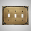 3 Gang Toggle Wall Switch Plate - Victorian Design