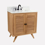 30" Compton Teak Vanity Cabinet for Rectangular Undermount Sink - Natural Teak
