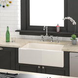 30" Hempstead Fireclay Reversible Single-Bowl Farmhouse Sink with Offset Drain