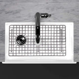 30" Hempstead Fireclay Reversible Single-Bowl Farmhouse Sink with Offset Drain