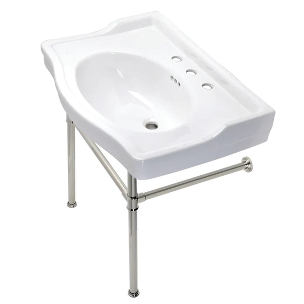 30” Lada Vitreous China Steel Console Sink
