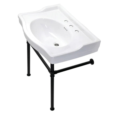 30” Lada Vitreous China Steel Console Sink