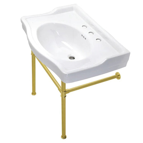30” Lada Vitreous China Steel Console Sink