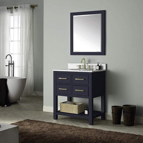 30" Maurizio Vanity Cabinet for Oval Undermount Sink - Navy Blue