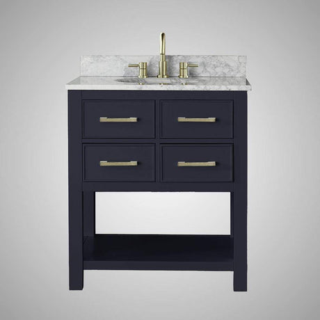 30" Maurizio Vanity Cabinet for Oval Undermount Sink - Navy Blue