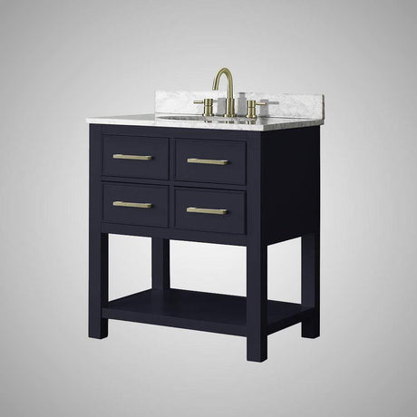 30" Maurizio Vanity Cabinet for Oval Undermount Sink - Navy Blue