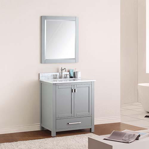 30" Noxon Vanity for Rectangular Undermount Sink - Chilled Gray