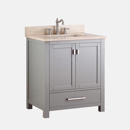 30" Noxon Vanity for Rectangular Undermount Sink - Chilled Gray