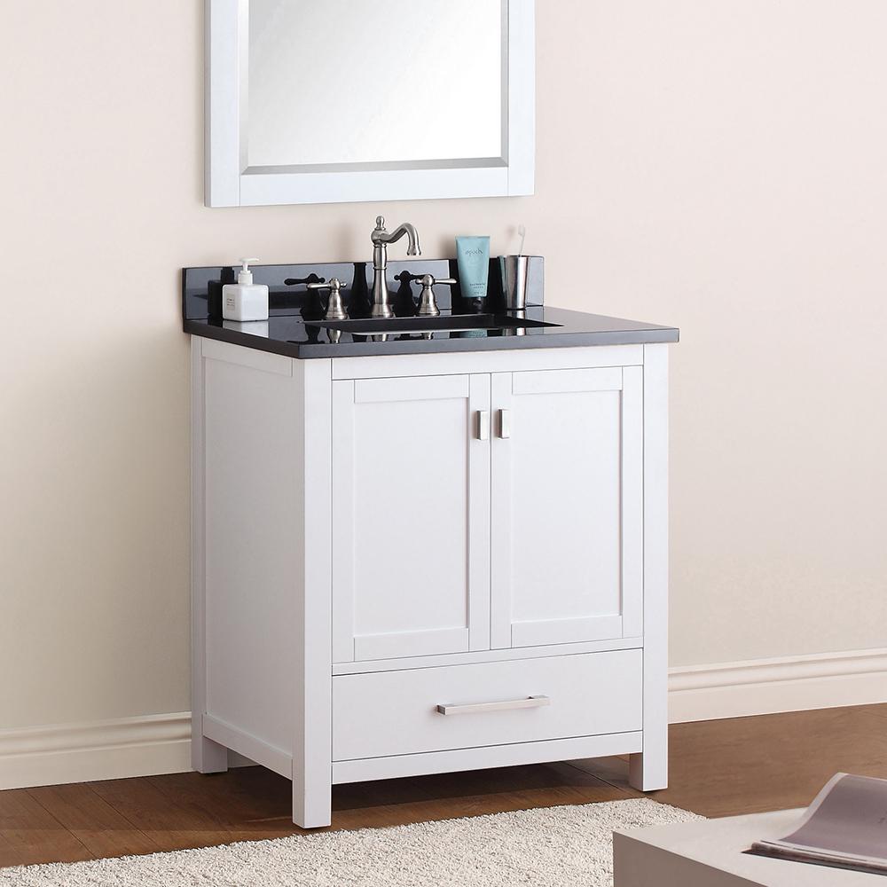 30" Noxon Vanity for Rectangular Undermount Sink - White