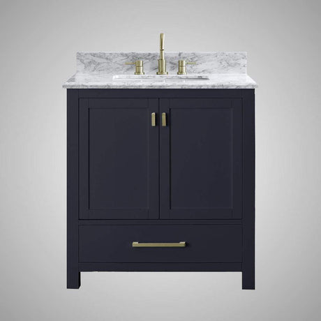 30" Romani Vanity Cabinet for Rectangular Undermount Sink - Navy Blue