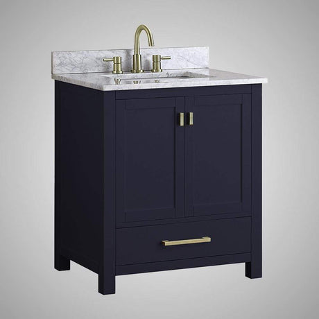 30" Romani Vanity Cabinet for Rectangular Undermount Sink - Navy Blue