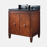 31" Coram Vanity for Rectangular Undermount Sinks - New Walnut