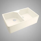 31" Elmhurst Fireclay Double-Bowl Farmhouse Sink