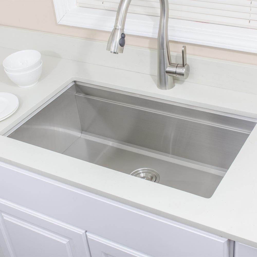 32" Becket Stainless Steel Single-Bowl Workstation Undermount Sink