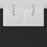 32" Elkins Double Bowl Vitreous China Console Bathroom Sink with Steel Stand