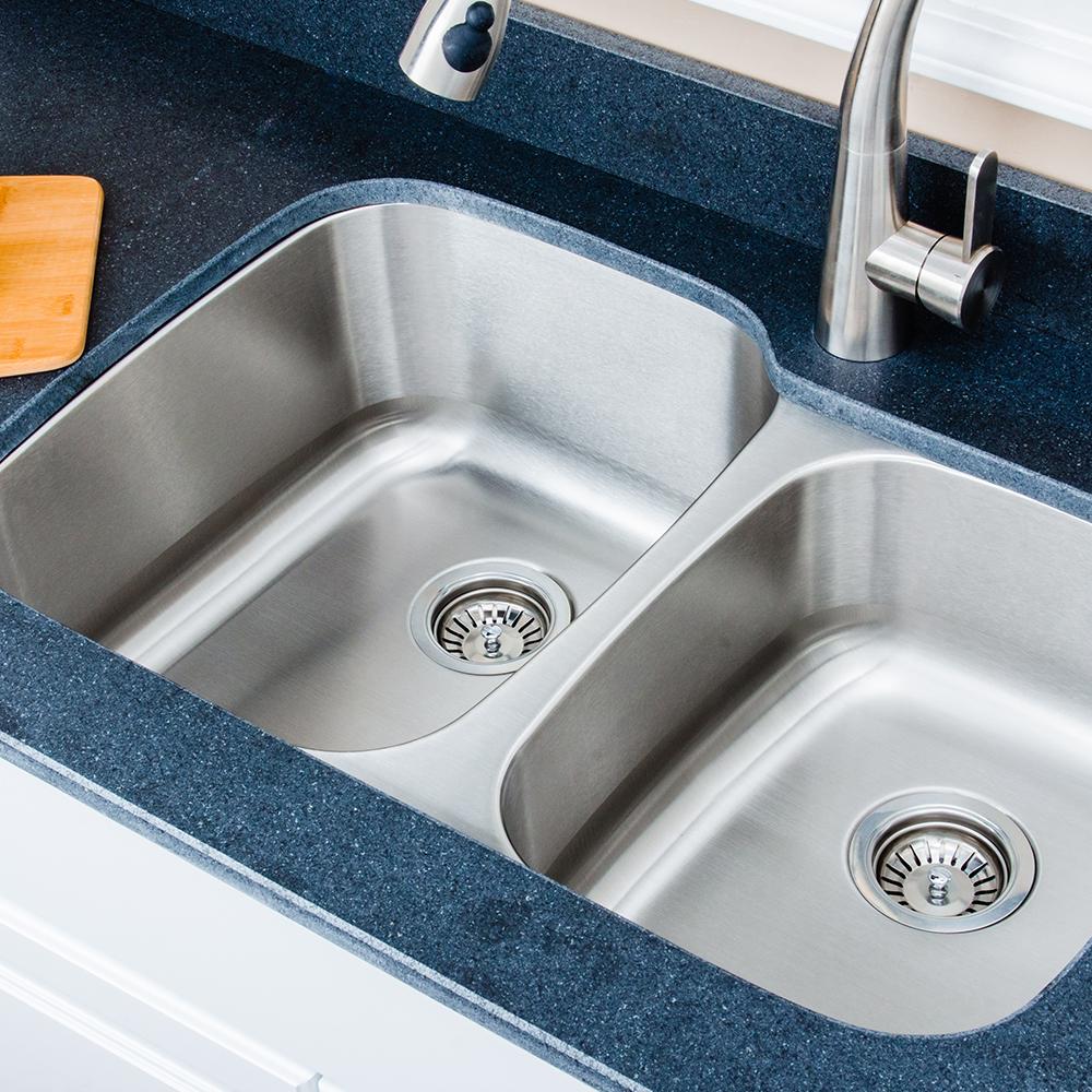 32" Gorham Stainless Steel Double-Bowl Undermount Sink
