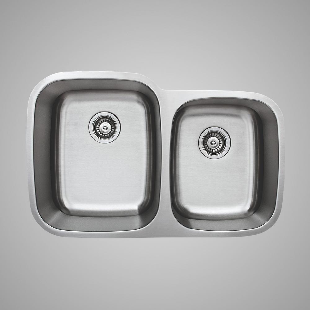 32" Gorham Stainless Steel Double-Bowl Undermount Sink