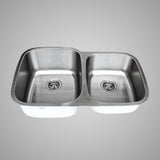 32" Gorham Stainless Steel Double-Bowl Undermount Sink