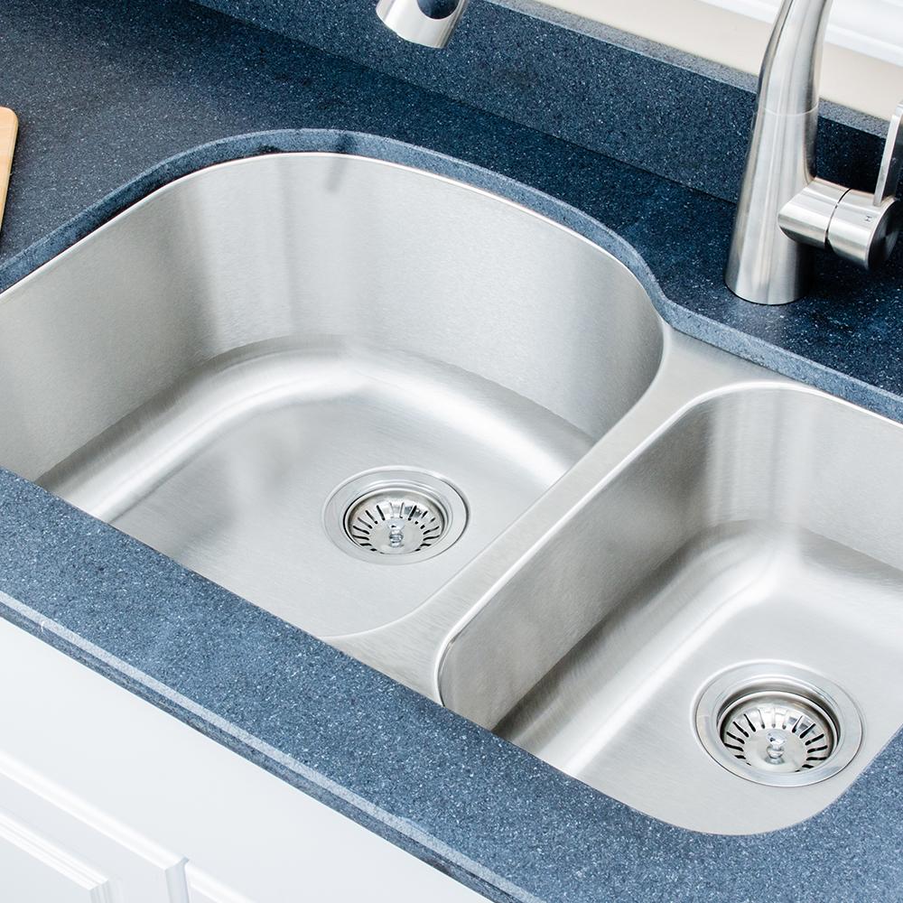32" Keough Stainless Steel Double-Bowl Undermount Sink