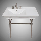 32" Lydia Fireclay Console Bathroom Sink with Brass Stand
