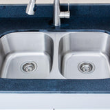32" Monson Stainless Steel Double-Bowl Undermount Sink