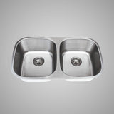 32" Monson Stainless Steel Double-Bowl Undermount Sink