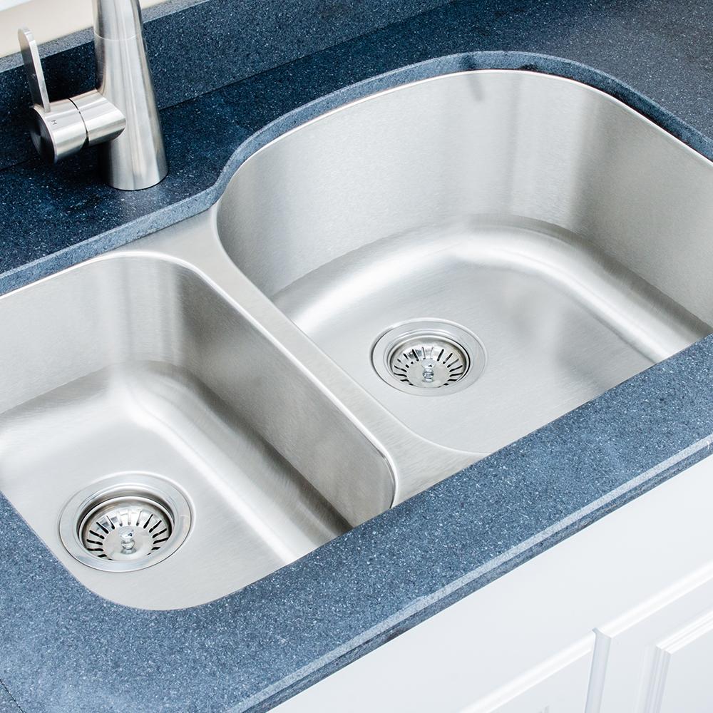32" Nashua Stainless Steel Double-Bowl Undermount Sink