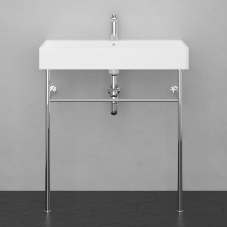 32" Orma Vitreous China Console Bathroom Sink with Steel Stand