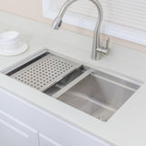32" Southwick Stainless Steel Double-Bowl Workstation Undermount Sink