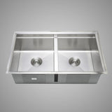 32" Southwick Stainless Steel Double-Bowl Workstation Undermount Sink