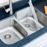 32" Sunapee Stainless Steel Double-Bowl Undermount Sink