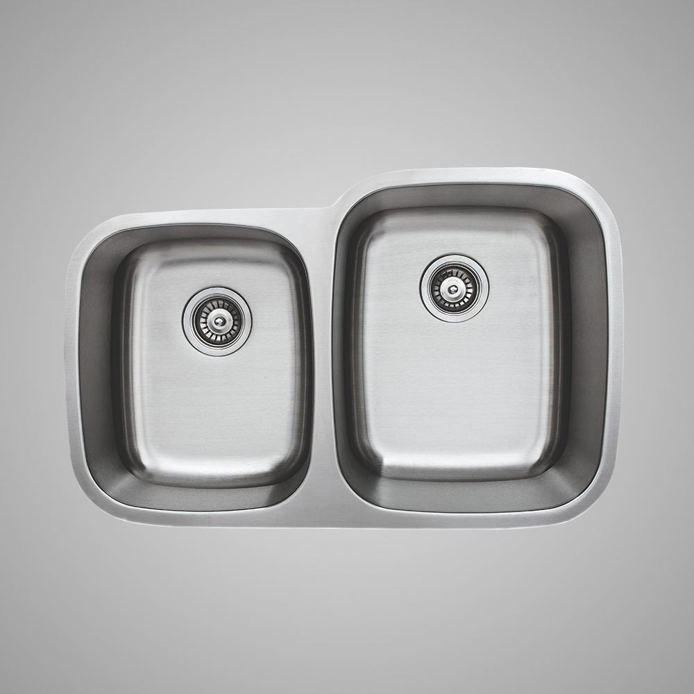 32" Sunapee Stainless Steel Double-Bowl Undermount Sink