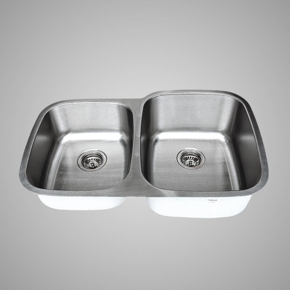 32" Sunapee Stainless Steel Double-Bowl Undermount Sink