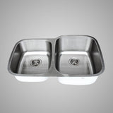 32" Sunapee Stainless Steel Double-Bowl Undermount Sink
