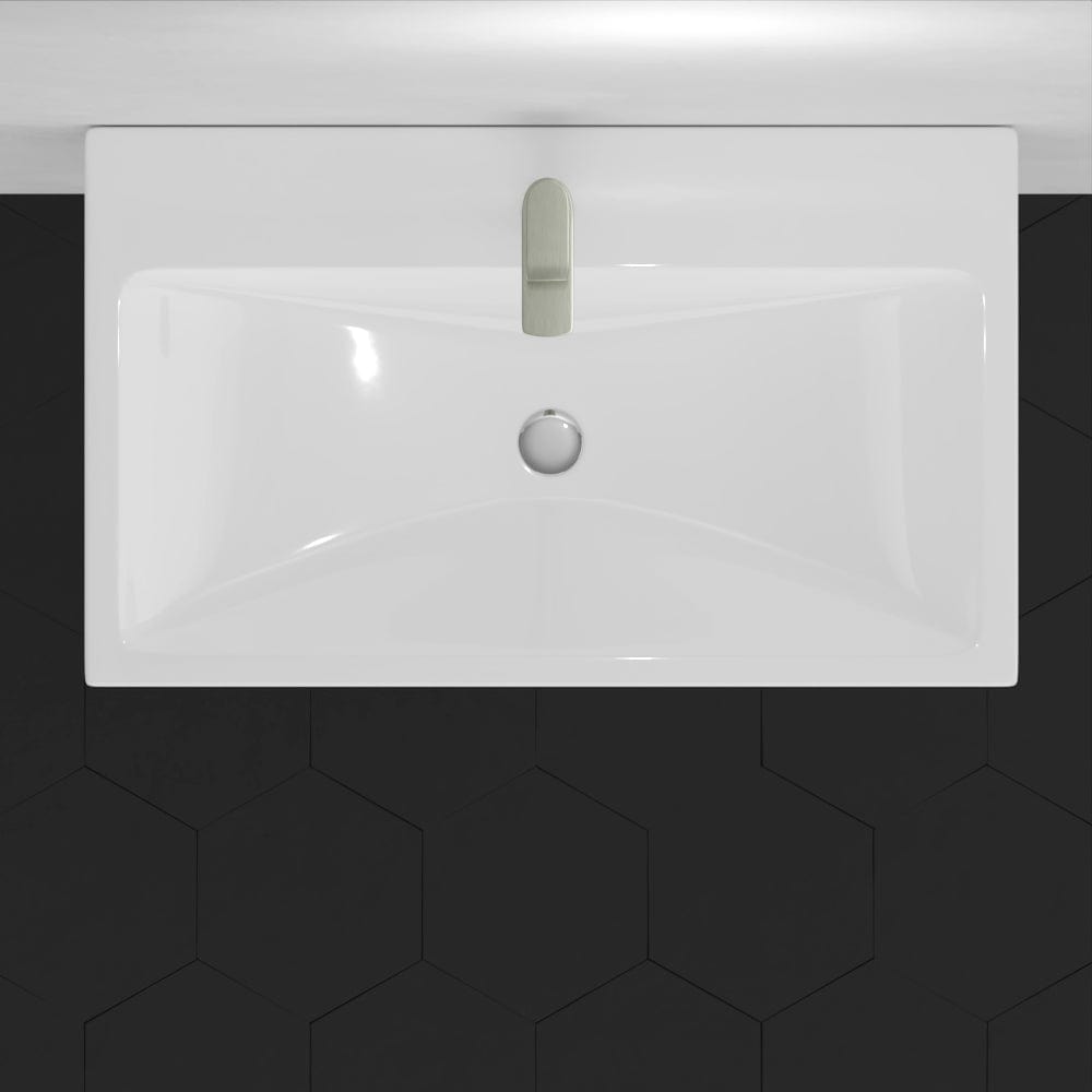 32" Zapa Fireclay Console Bathroom Sink with Steel Stand