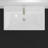 32" Zapa Fireclay Console Bathroom Sink with Steel Stand