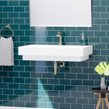 32" Zapa Fireclay Wall-Mount Bathroom Sink