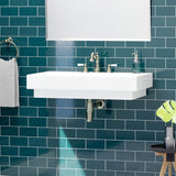 32" Zapa Fireclay Wall-Mount Bathroom Sink