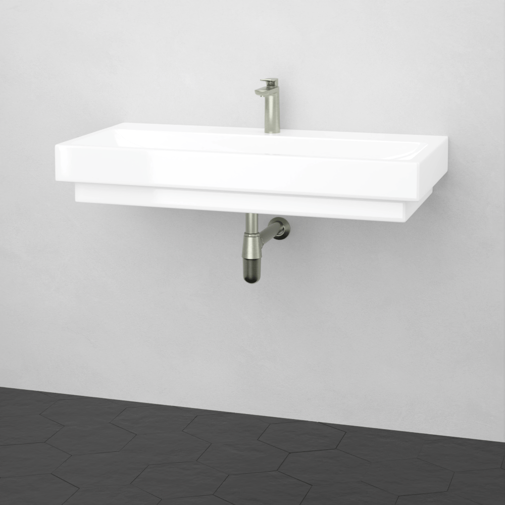 32" Zapa Fireclay Wall-Mount Bathroom Sink
