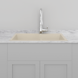 33" Bysen 60/40 Offset Double-Bowl  Granite Composite Sink - Beige